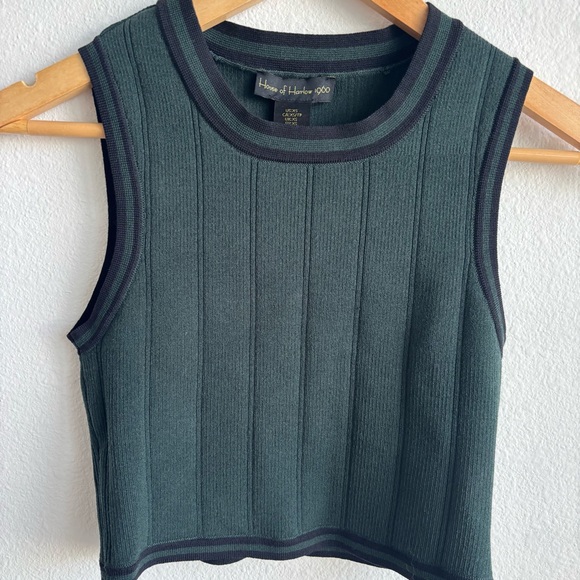 NWT House of Harlow 1960 Revolve Ribbed Green Knit Sweater Vest Skirt Set XS - Picture 3 of 12